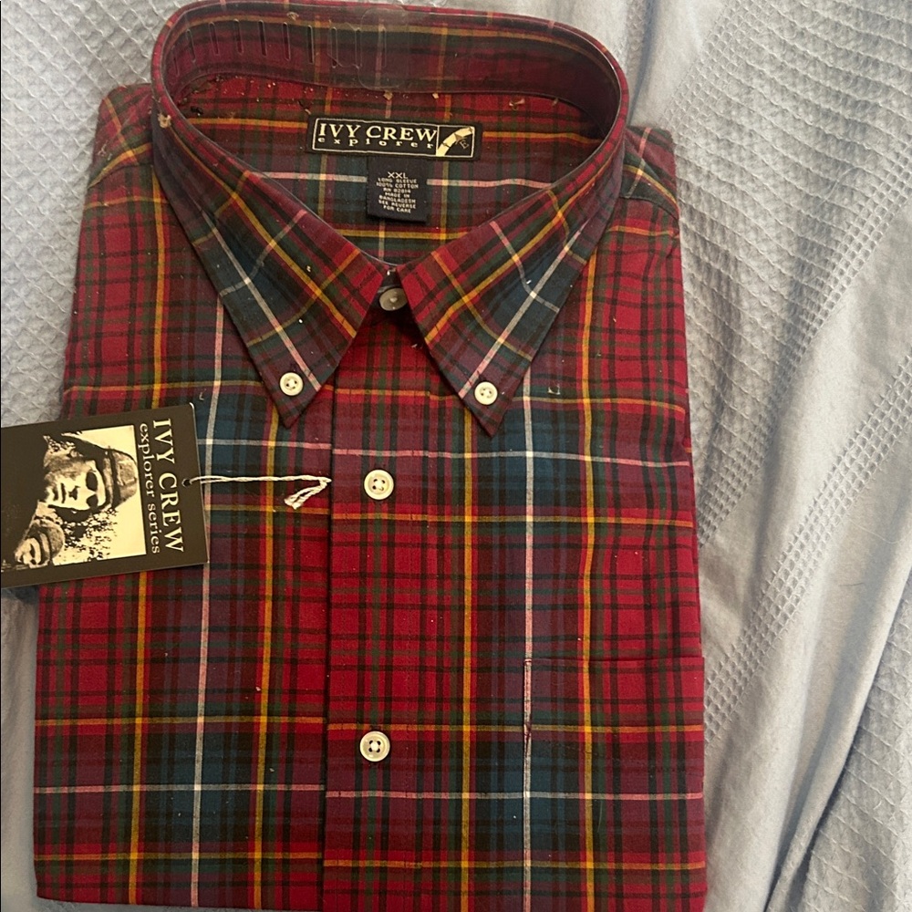 Men's Red Plaid Shirt
